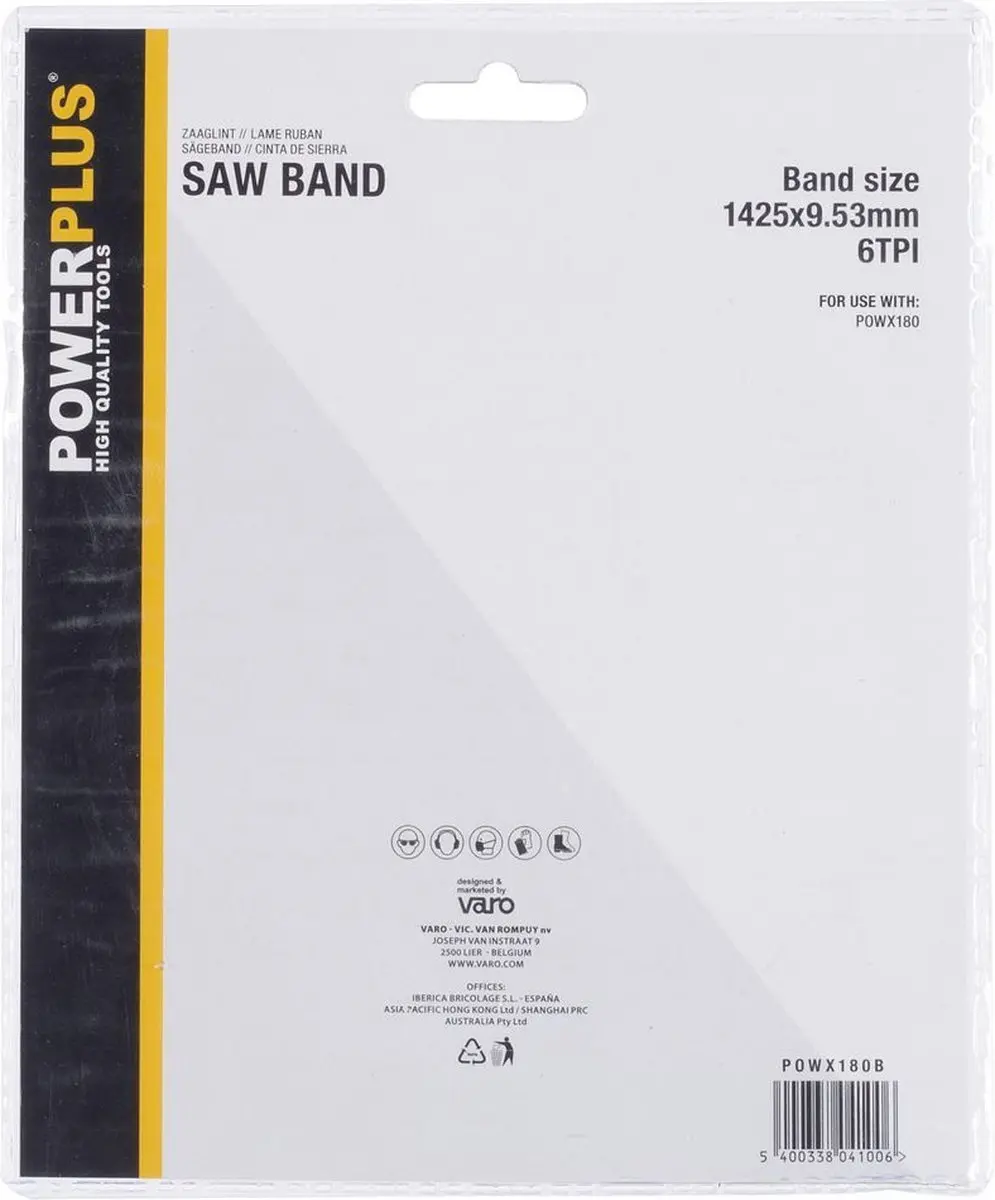 Powerplus POWX180B Zaagband 1425x9,53mm - 6TPI - afbeelding 2 van 5
