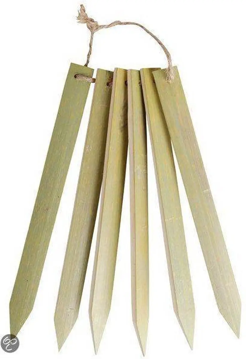 Esschert Design Bamboe Plantlabels - 6 Stuks Groen