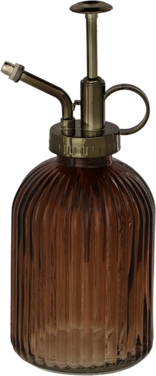 Esschert Design Plantenspuit Glas 19cm - Chocoladebruin