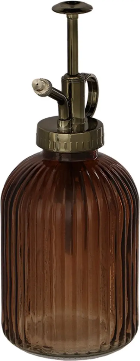 Esschert Design Plantenspuit Glas 19cm - Chocoladebruin