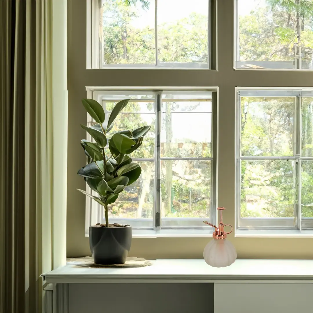 Esschert Design Plantenspuit Glas 15,5cm - Ivoor/Koper