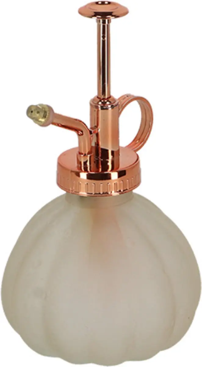 Esschert Design Plantenspuit Glas 15,5cm - Ivoor/Koper