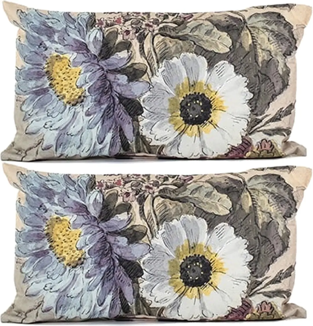 Anna's Collection Buitenkussen Bloem 2x