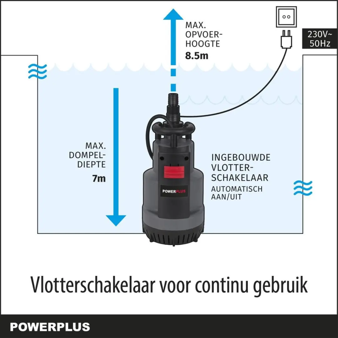 Powerplus Dompelpomp POWEW67920 750W - 12.500 l/u