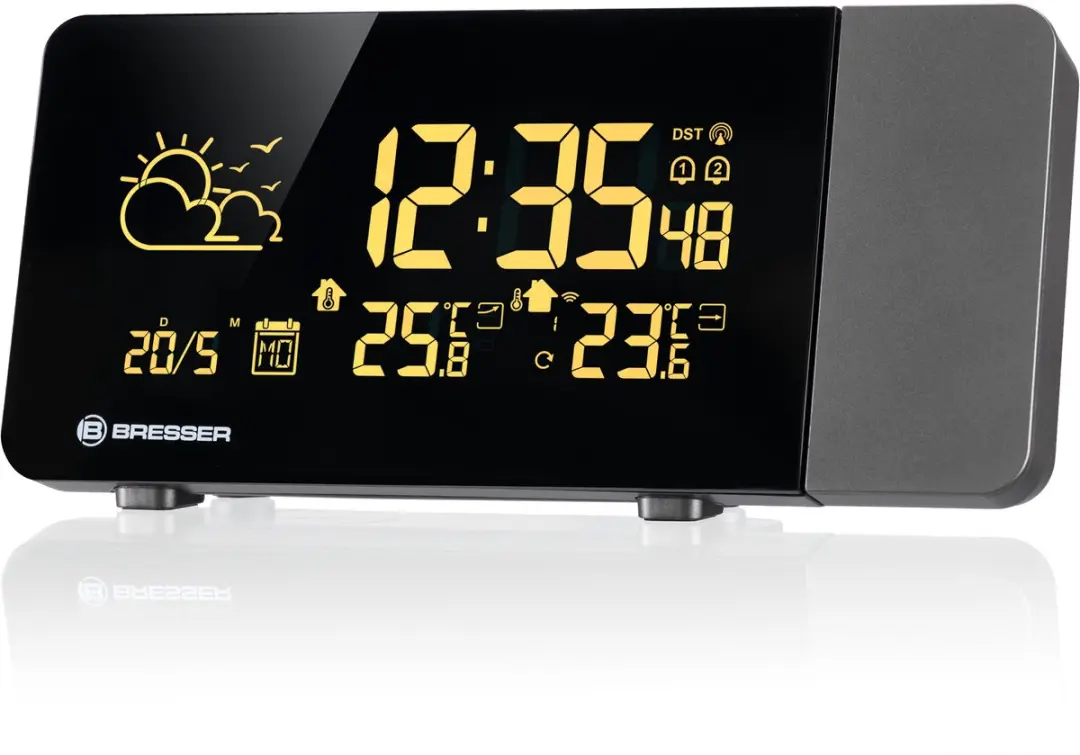 Bresser Weerstation Thermo-Hygrosensor - Wandprojectie - Zwart