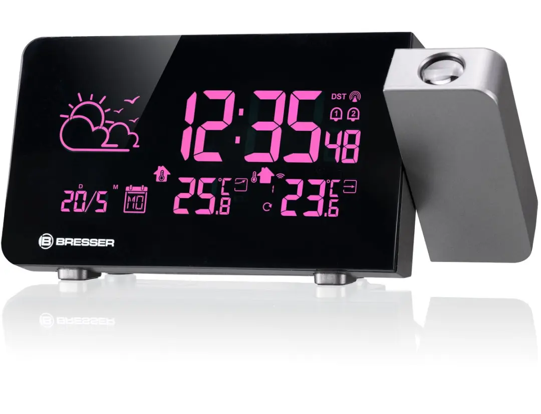 Bresser Weerstation Thermo-Hygrosensor - Wandprojectie - Zwart