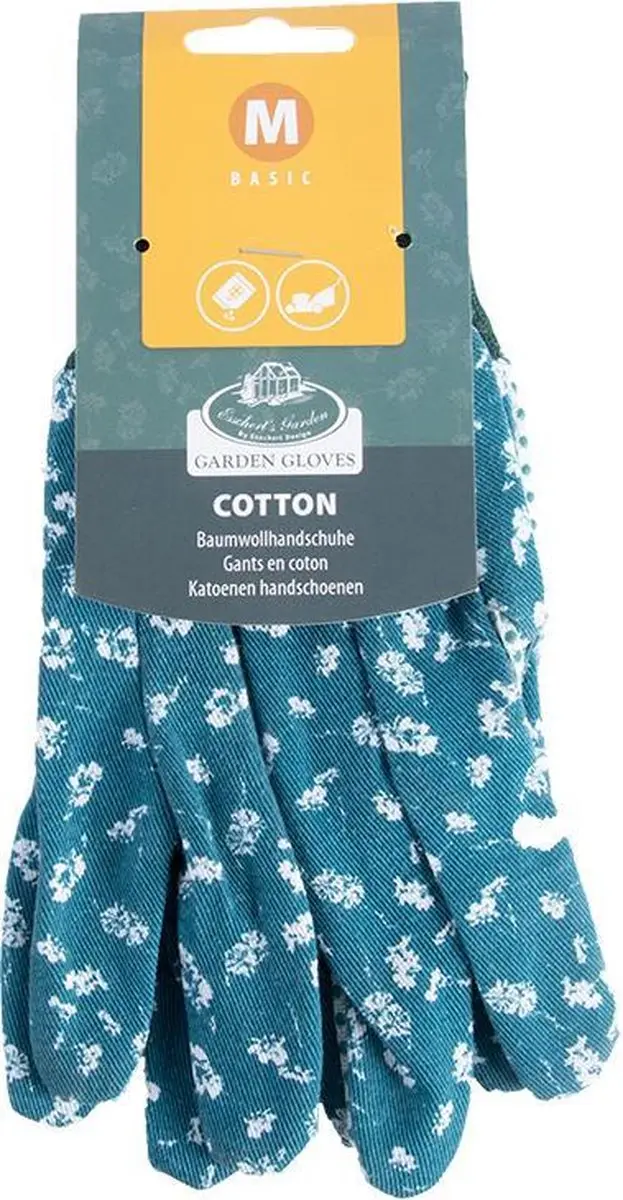 Esschert Design Katoenen Tuinhandschoenen - Assorti Groen/Blauw