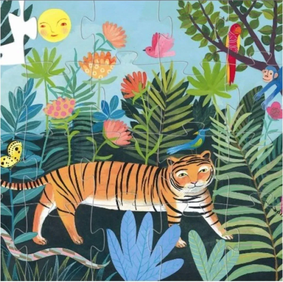 Djeco Silhouetpuzzel Wandeling van de Tijger 5620 - Multicolor