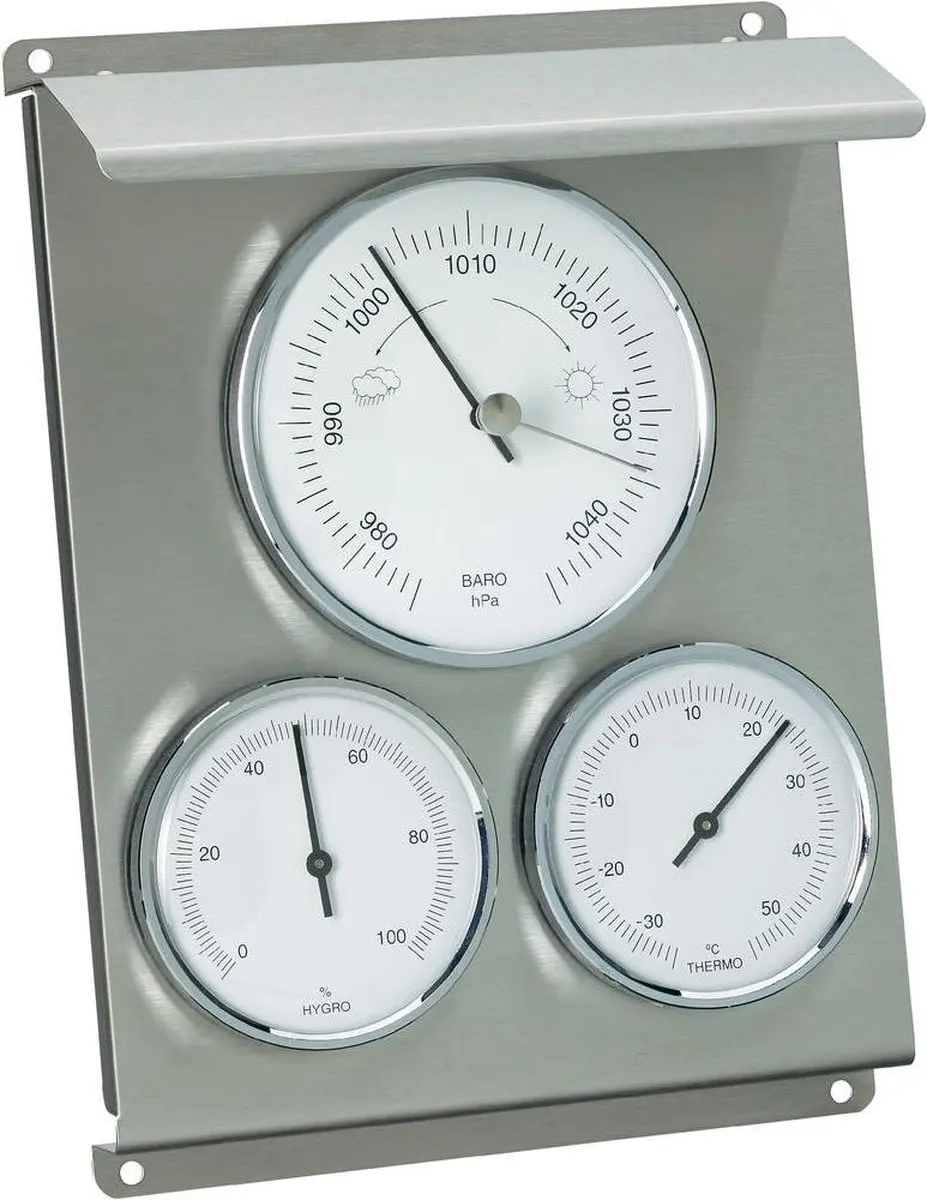 TFA Dostmann 20.2010.60 Analoog Weerstation - RVS