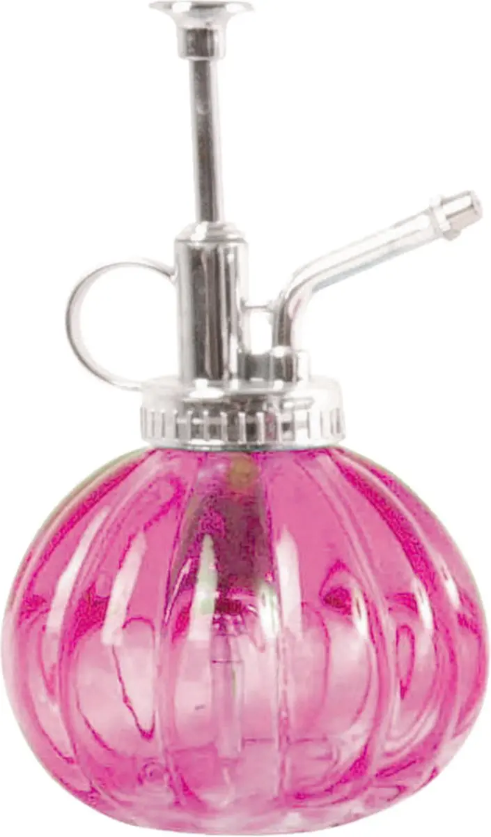 Esschert Design Plantenspuit Glas Fuchsia/Zilver 15,5cm
