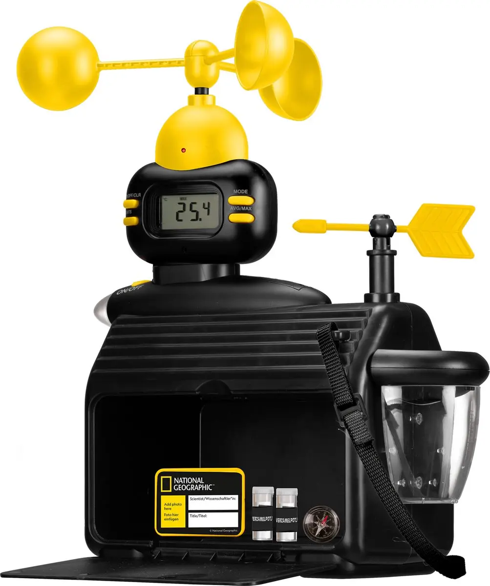National Geographic Weerstation Kinderen - Buiten - Zwart/Geel