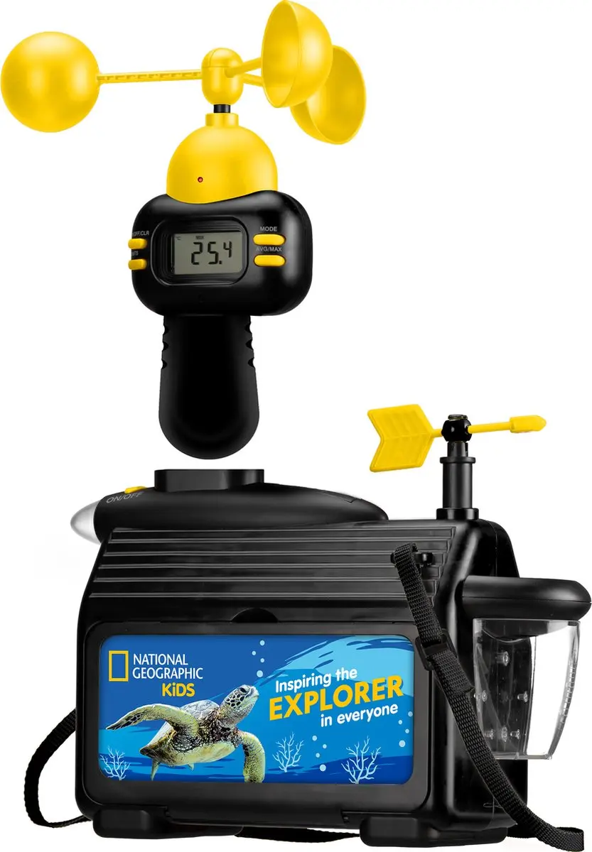 National Geographic Weerstation Kinderen - Buiten - Zwart/Geel
