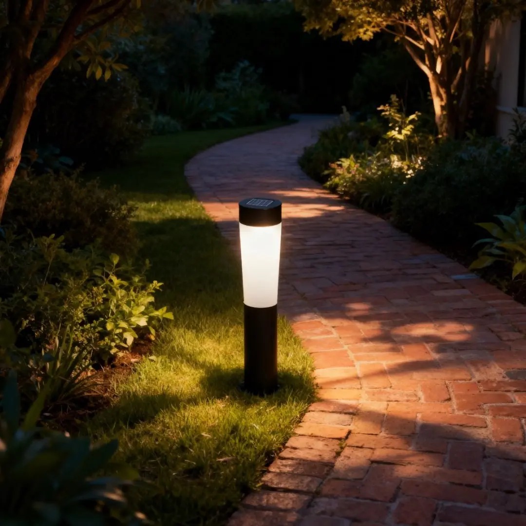 Grundig Solar Tuinlamp 75,5cm - Koel Wit 4000K - IP44 Zwart