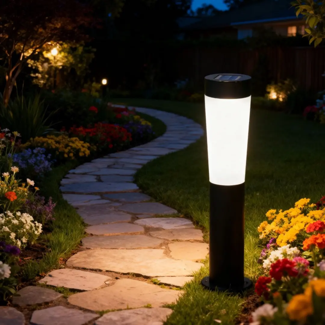 Grundig Solar Tuinlamp 75,5cm - Koel Wit 4000K - IP44 Zwart