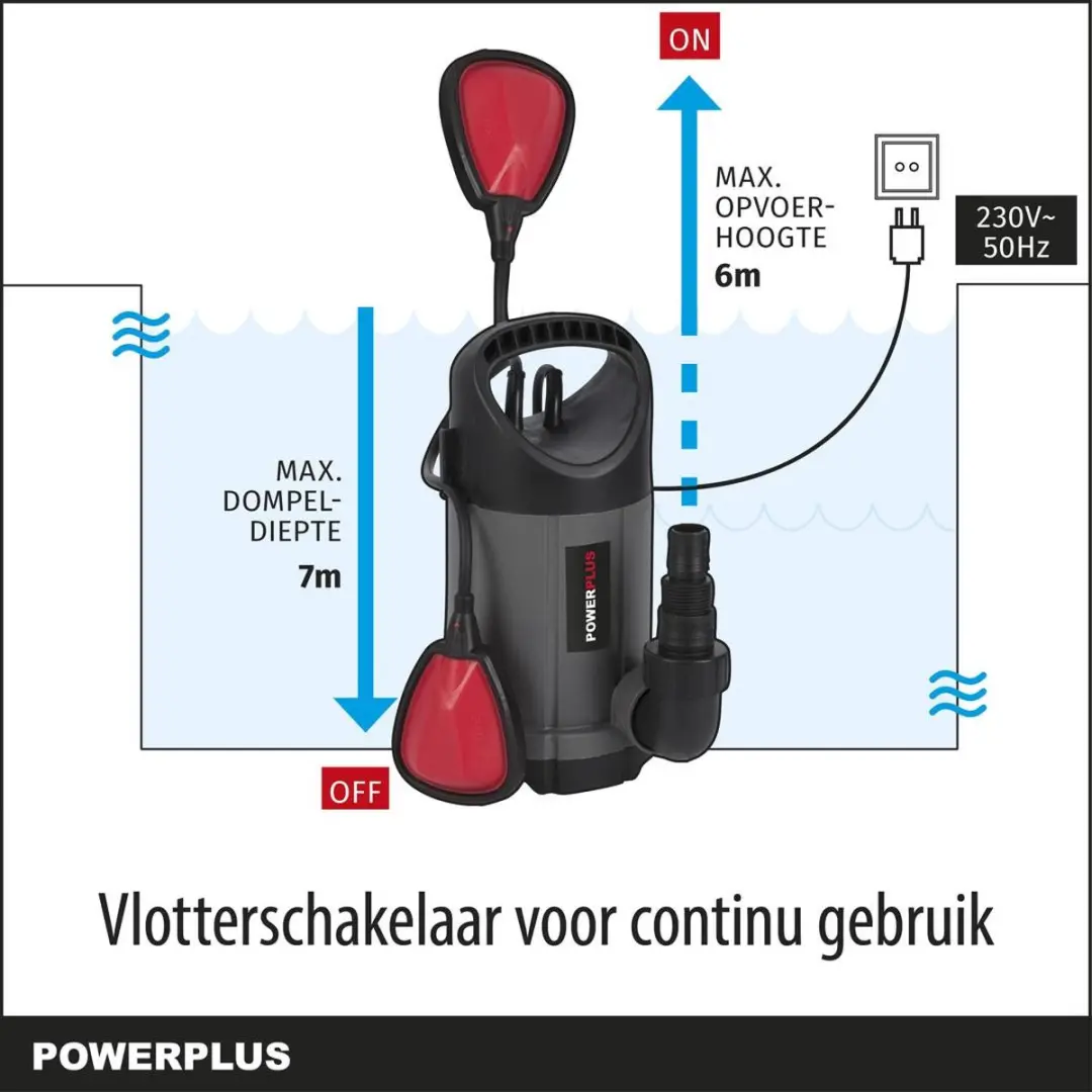 Powerplus Dompelpomp POWEW67902 250W - 5000 l/u