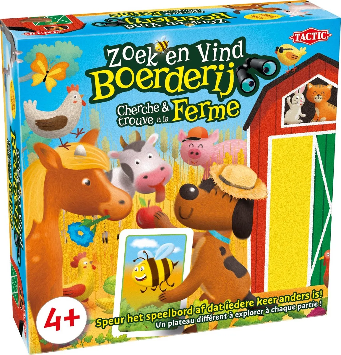 Tactic Zoek en Vind Boerderij Bordspel 58497 - 17 Figuren