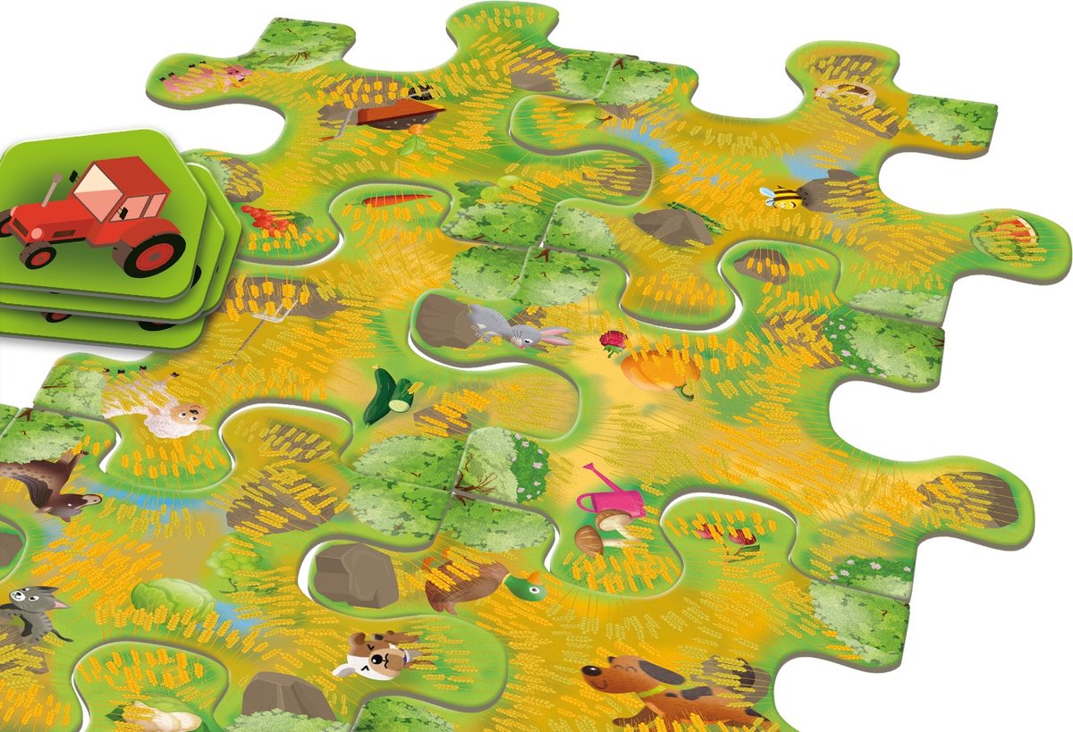 Tactic Zoek en Vind Boerderij - Bordspel - Opvouwbare schuren - 17 Speelfiguren - Vanaf 4 jaar