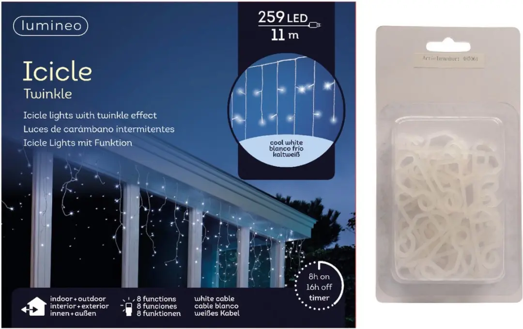 Lumineo IJspegelverlichting Koel Wit 259 Lampjes