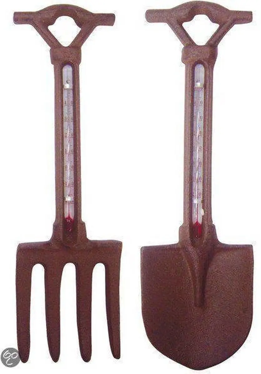 Esschert Design Thermometer Spade Roestbruin