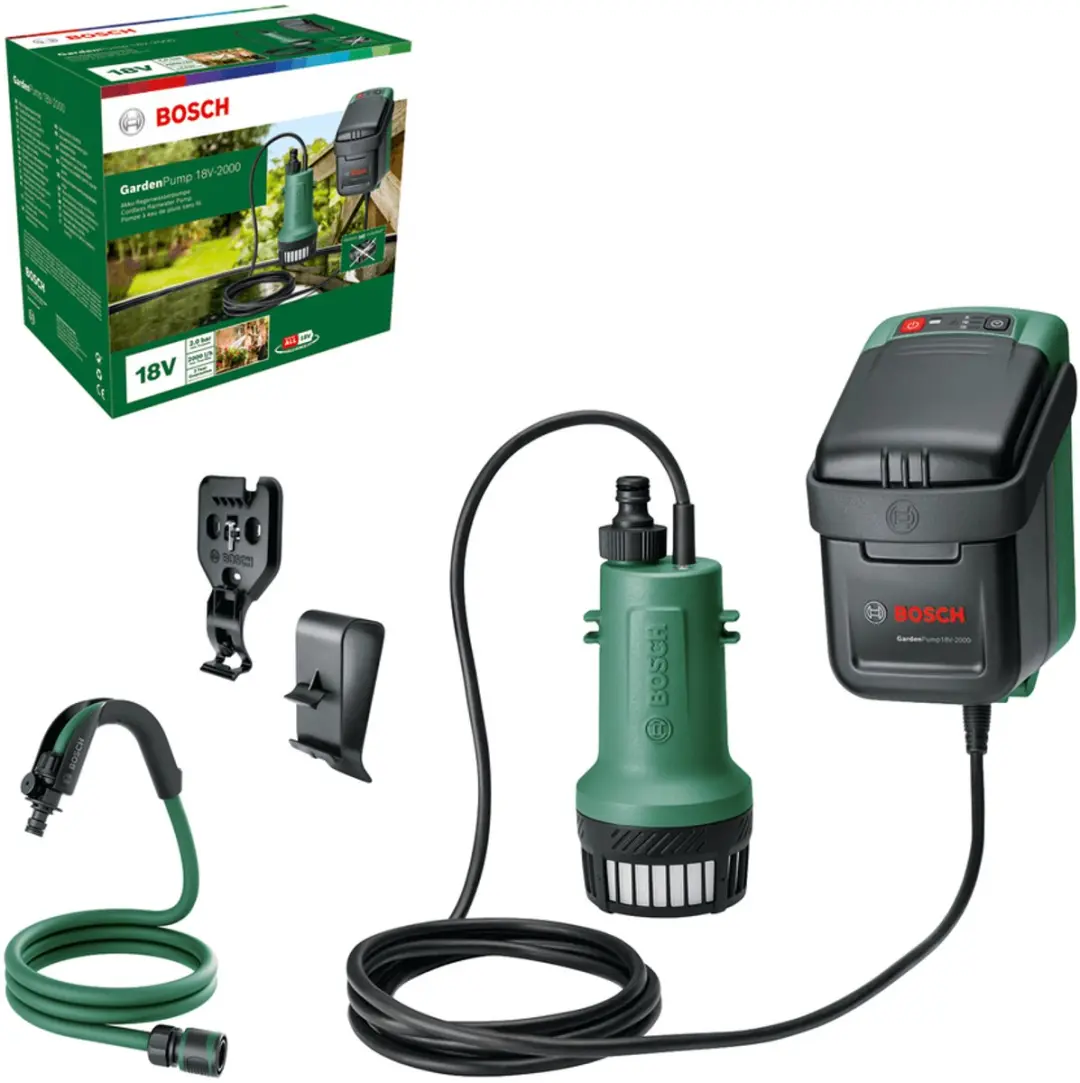 Bosch GardenPump 18V Accu-Tuinpomp 2000 l/h