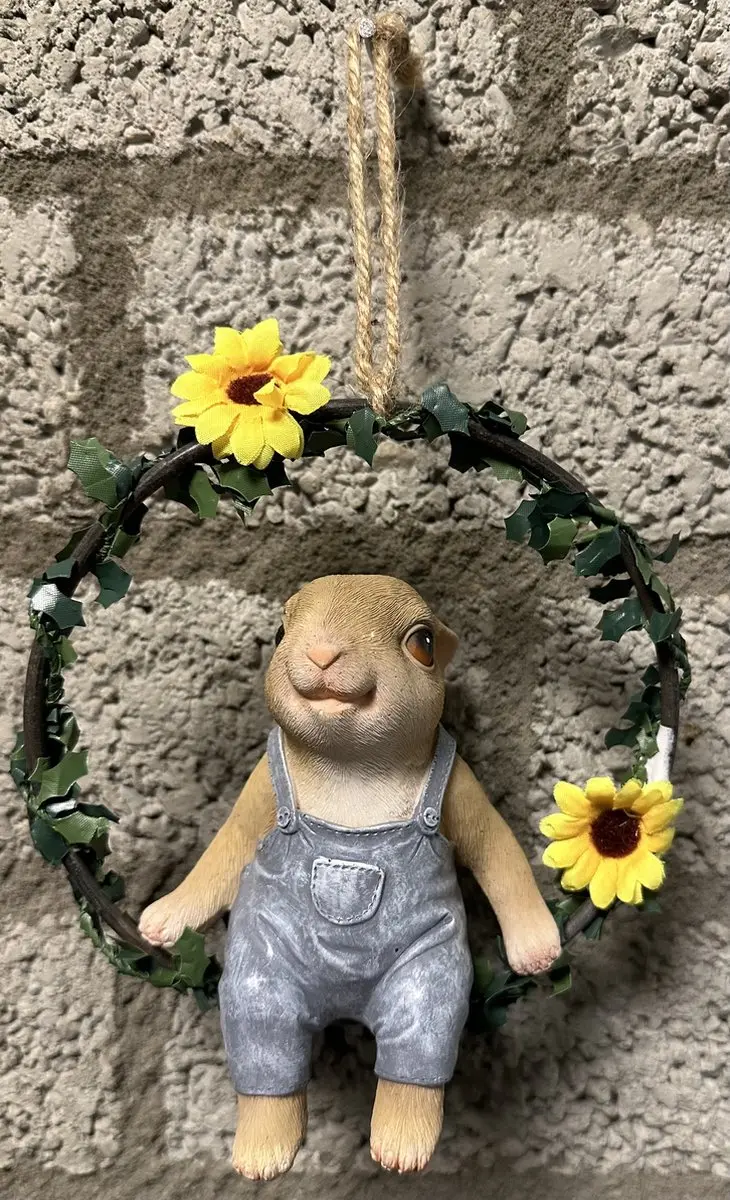 Impuls Konijn Tuinwandhanger Meerkleurig 28x16cm