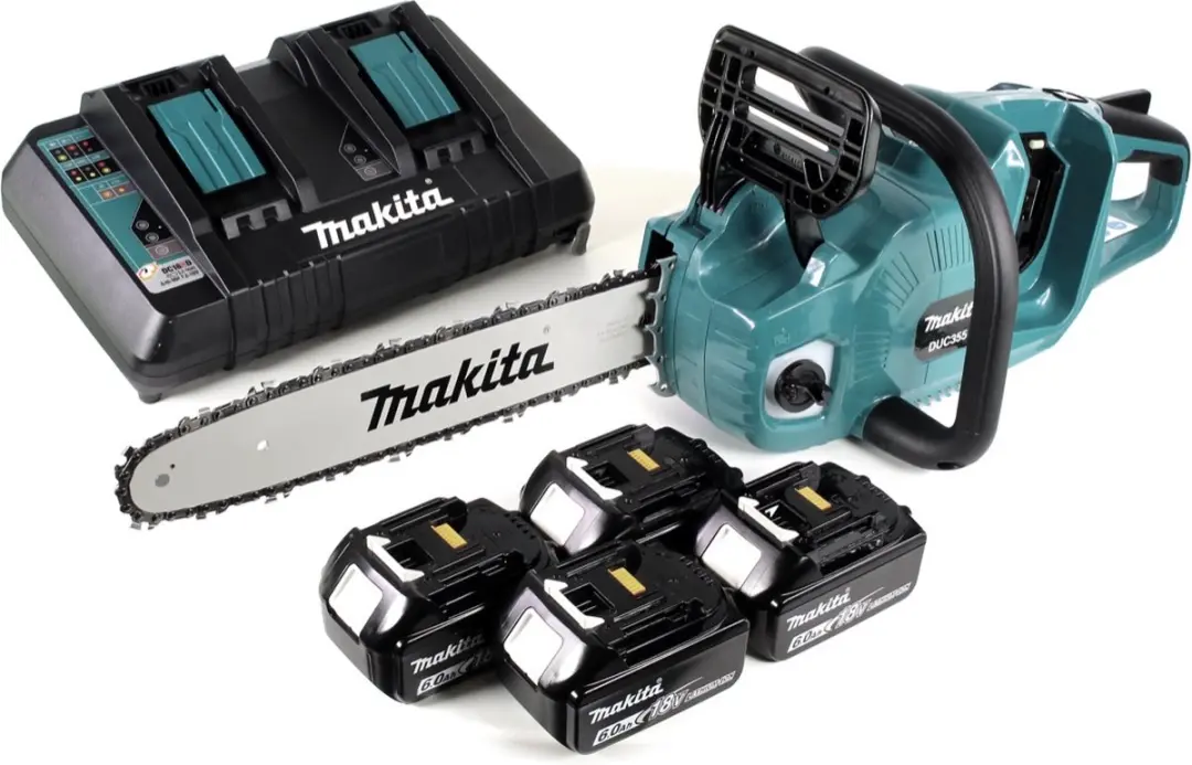 Makita DUC355PG4 Accu-kettingzaag 36V - 35cm - 4x6.0Ah + dubbele lader