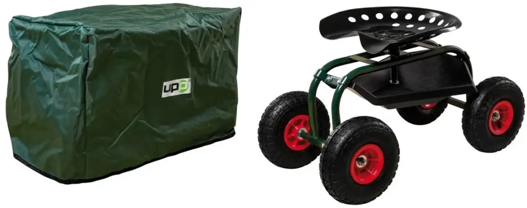 Westfalia Rollsitz Outdoor Deluxe Tuinstoel - 150 kg Zilvergroen