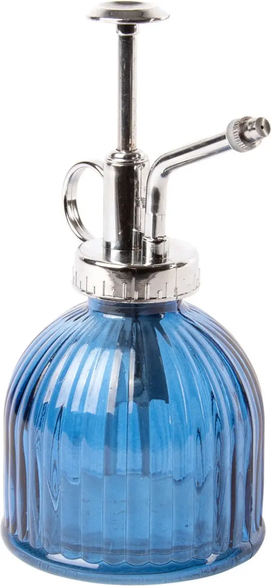 Esschert Design Plantenspuit Glas 15,5cm - IJsblauw