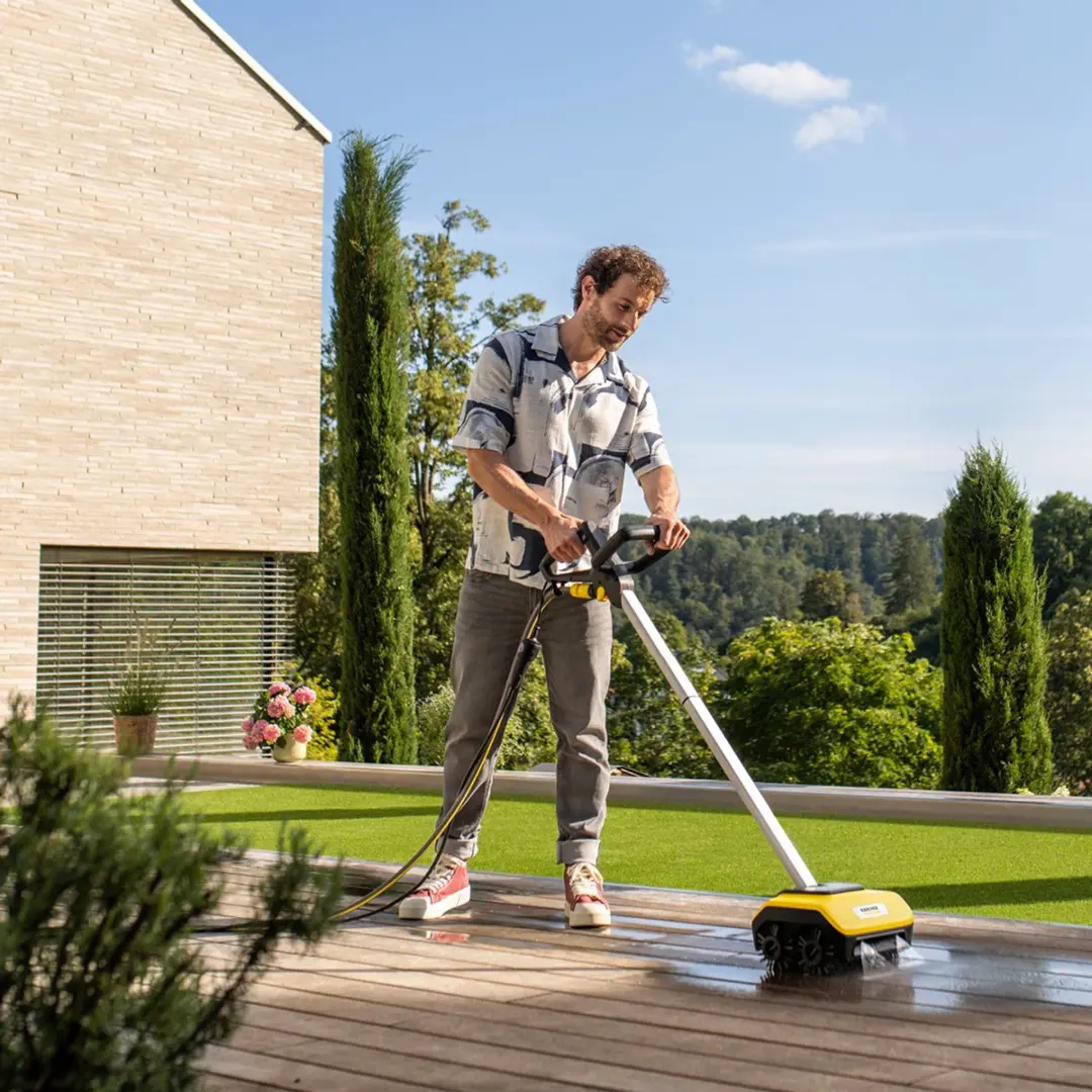 Kärcher PCL 6 Terrasreiniger - 4 Borstelrollen - Geel/Zilver/Zwart