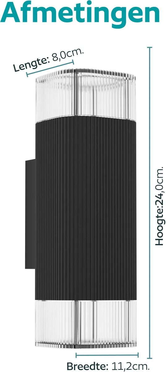 Eglo Castelnuovo Wandlamp Buiten GU10 - 2 Stuks - Zwart - afbeelding 6 van 6