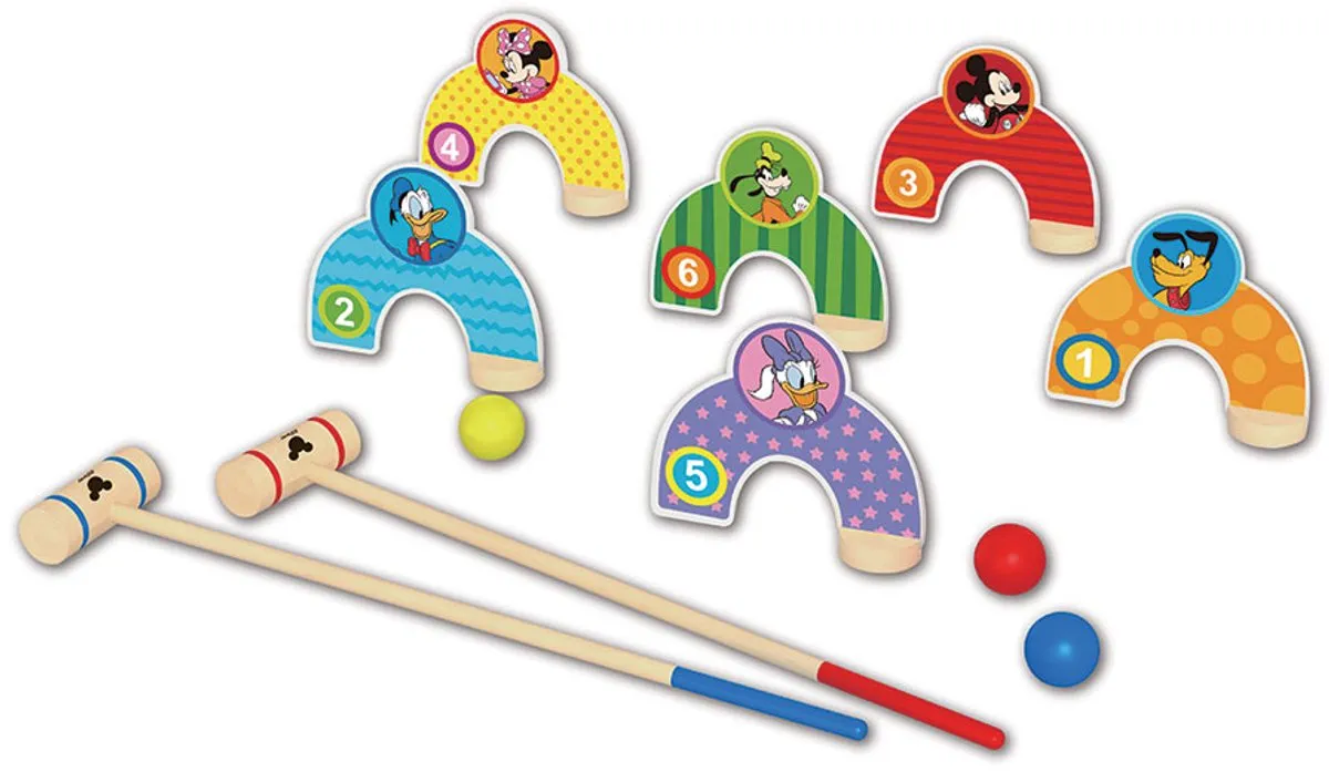 Disney Mickey Mouse Junior Croquetspel - 55cm Hout