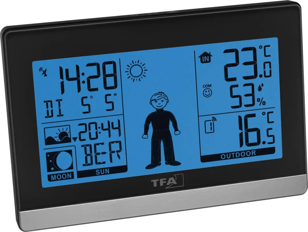 TFA Dostmann Weather Boy 35.1159 Draadloos Weerstation - 3 Sensoren - Zwart