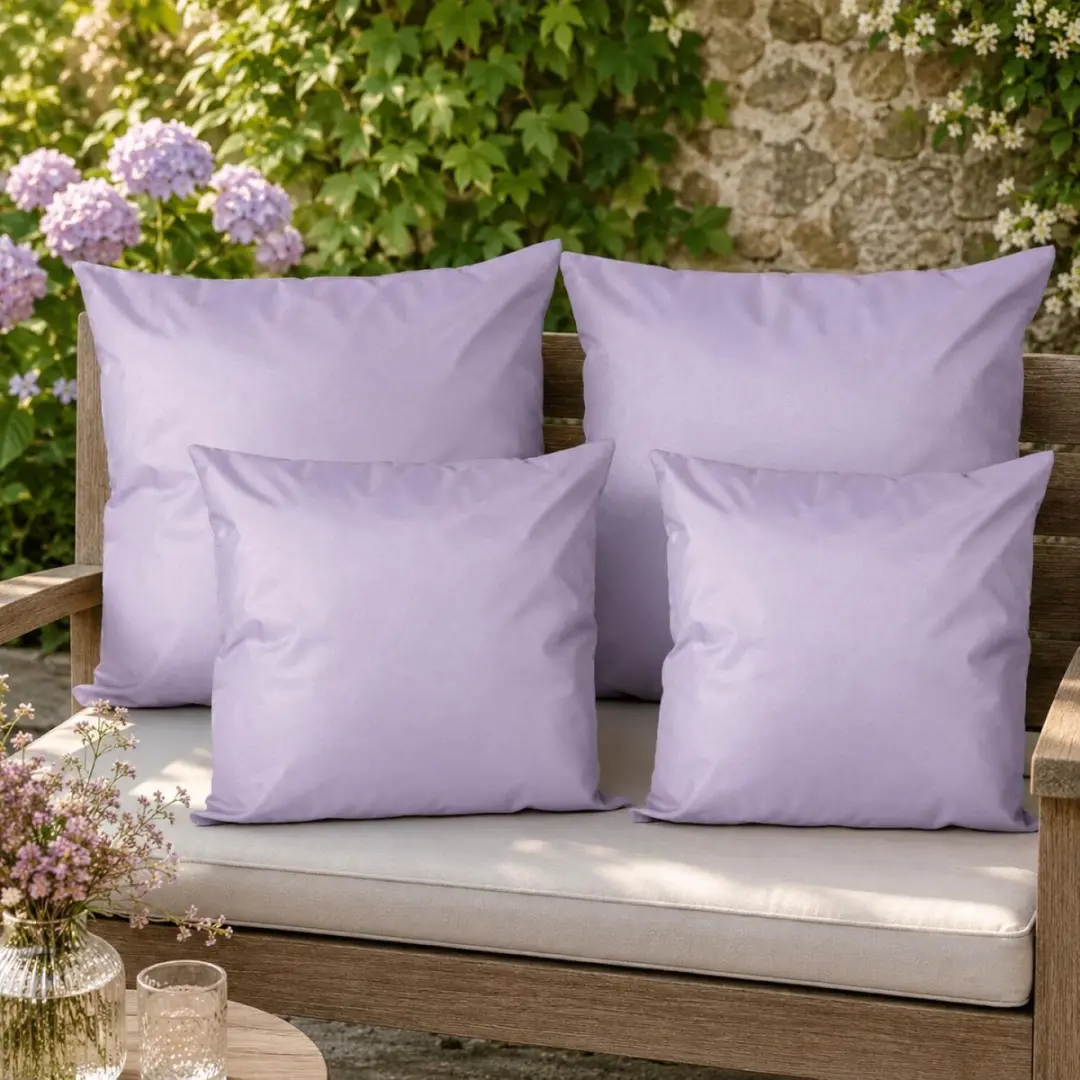 Anna's Collection Bank/Tuin Kussens Set - 4 Stuks Lila
