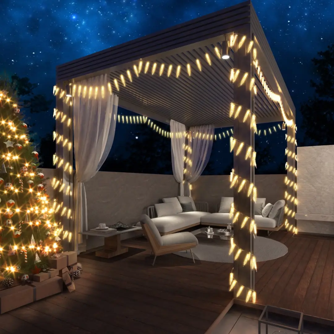 Monzana Lichtsnoer 80 LED Warm Wit 11,5x5m - met Afstandsbediening - afbeelding 6 van 6