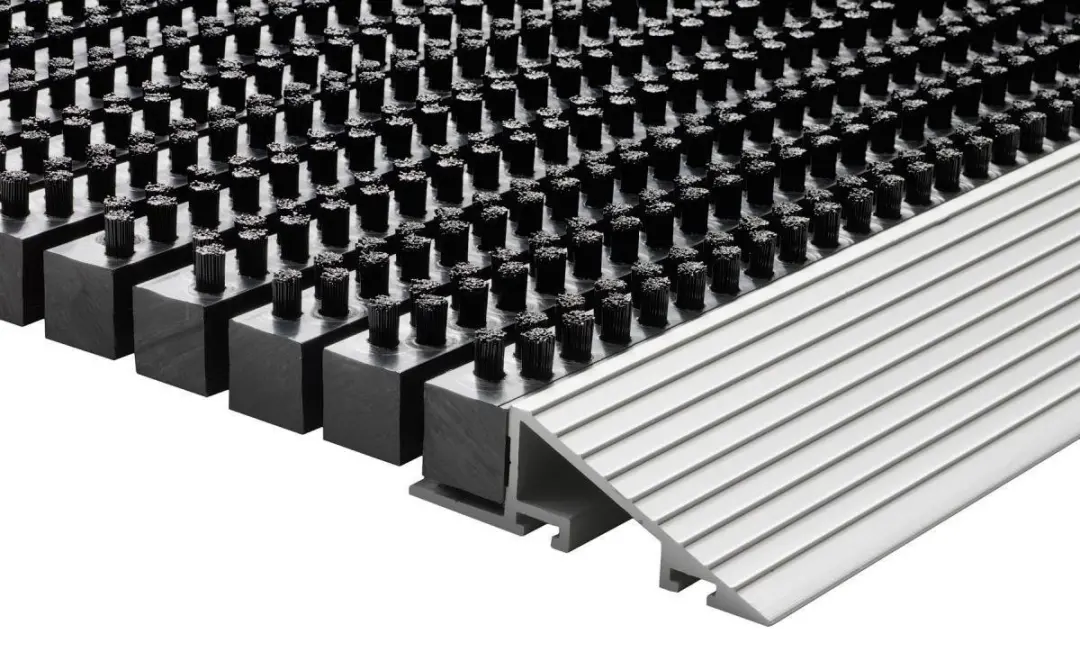 Hamat Outline Deurmat 80x50cm - Aluminium Strip - Zwart