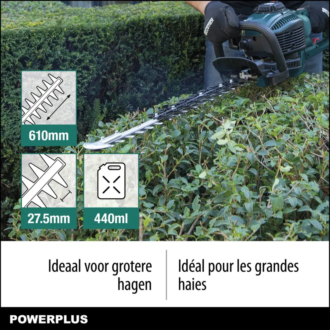 Powerplus Benzine Heggenschaar POWPG30110 - 22.2cc 610mm