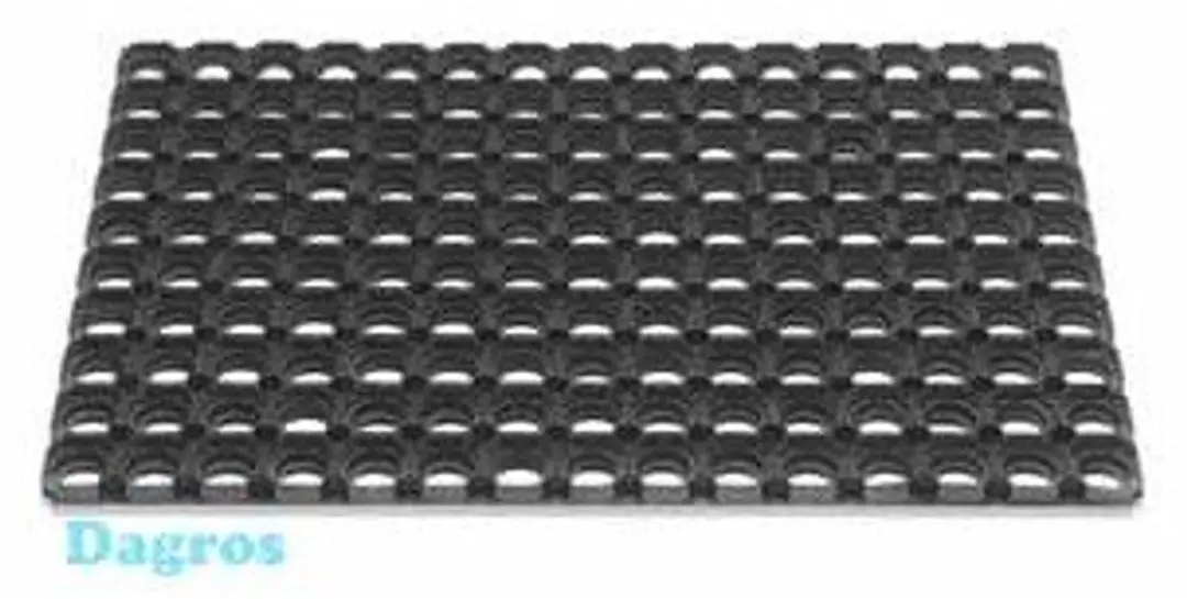 Hamat Deurmat Domino Rubber Ring 40x60cm - Zwart
