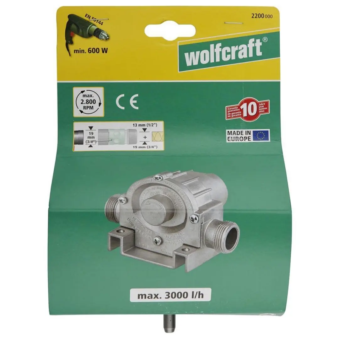 Wolfcraft Boormachine Pomp 3000 2200000 - 3000 l/h - afbeelding 6 van 6