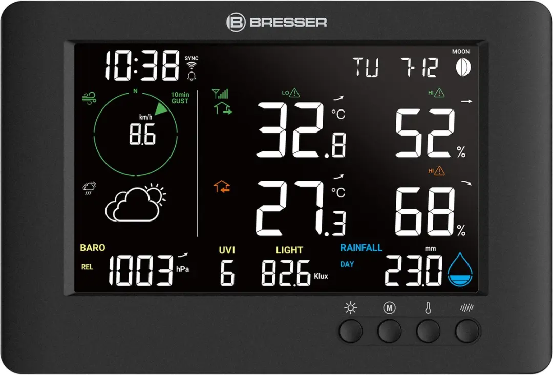 Bresser 7-in-1 Weerstation TB Wifi - Zwart/Wit