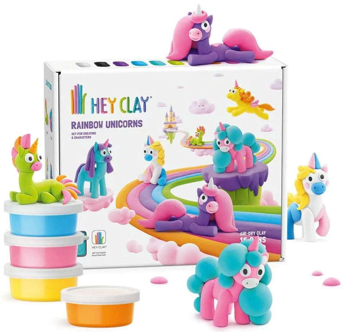 Tomy Hey Clay Unicorns Knutselset - 250ml