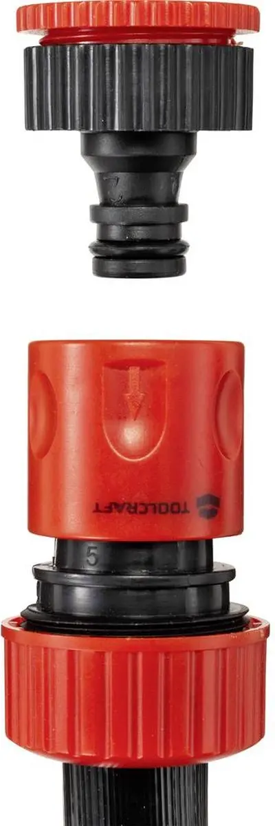 TOOLCRAFT TO-6897033 Tuinslang 13mm - 2m - Zwart