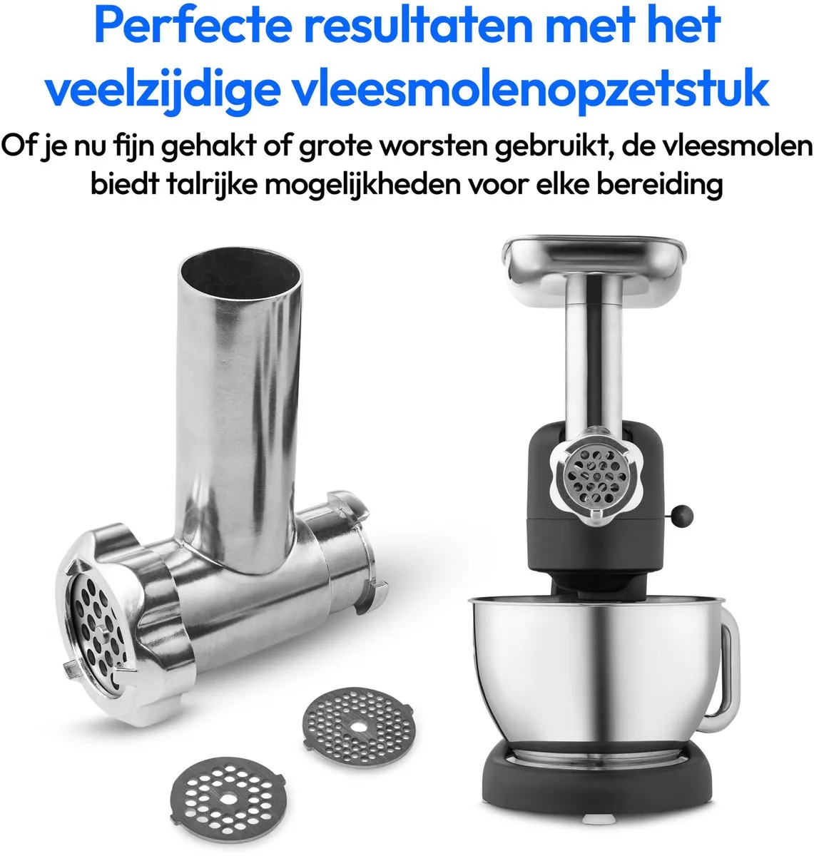 Medion MD12600 Keukenmachine met Vleesmolen 800W - 8 Snelheden - Zwart - afbeelding 6 van 6