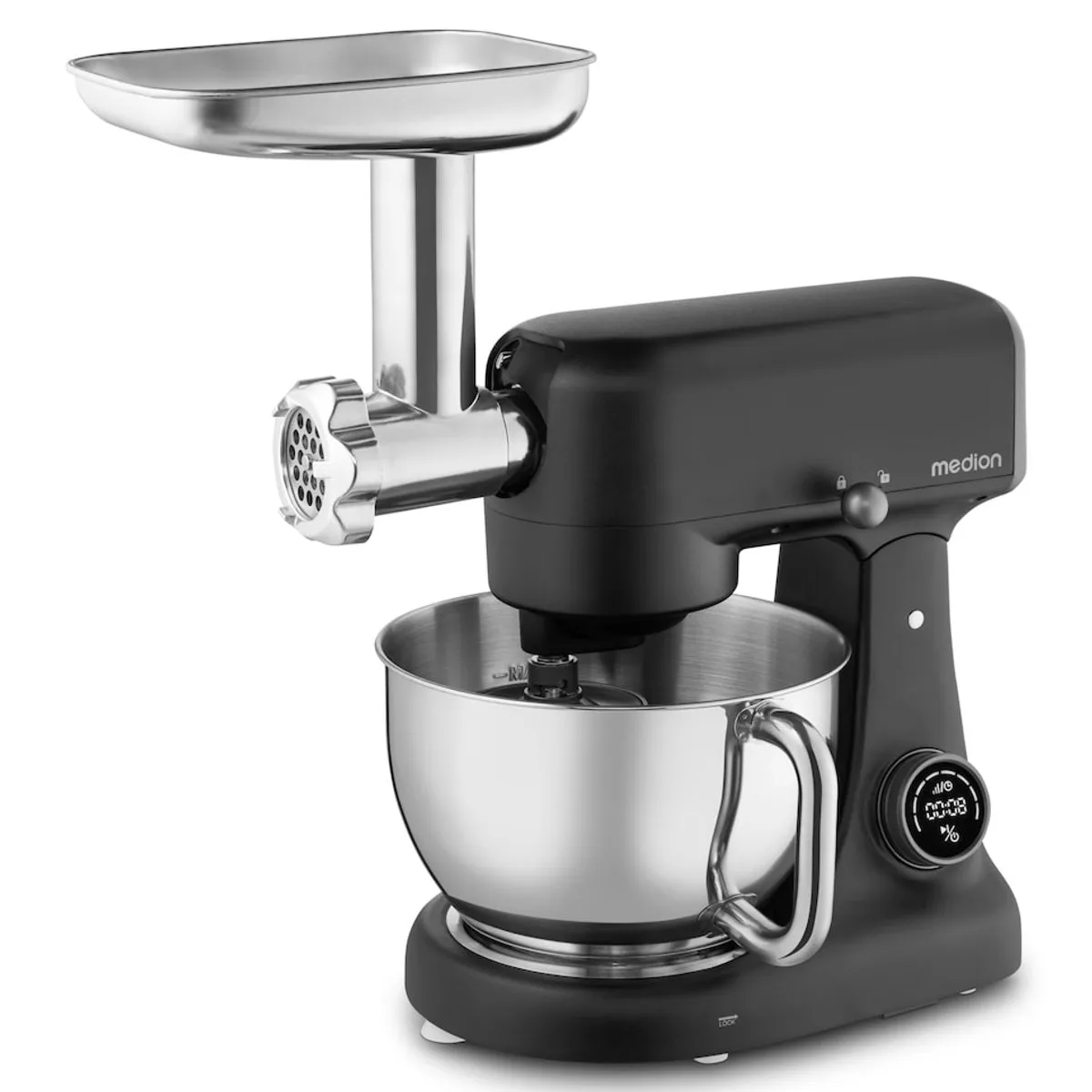 Medion MD12600 Keukenmachine met Vleesmolen 800W - 8 Snelheden - Zwart