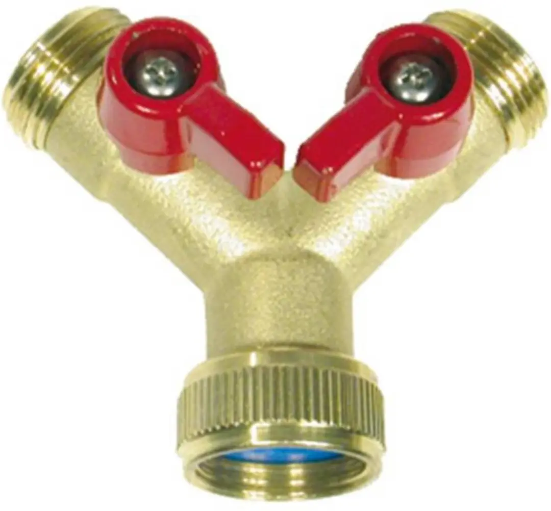 Talen Tools Tuinslang Y-vertakking - 2 bolkranen 3/4"