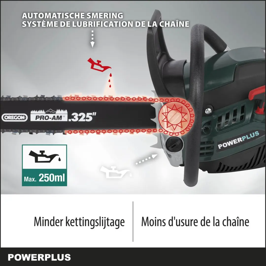 Powerplus POWPG20130 Benzine Kettingzaag 45.4cc