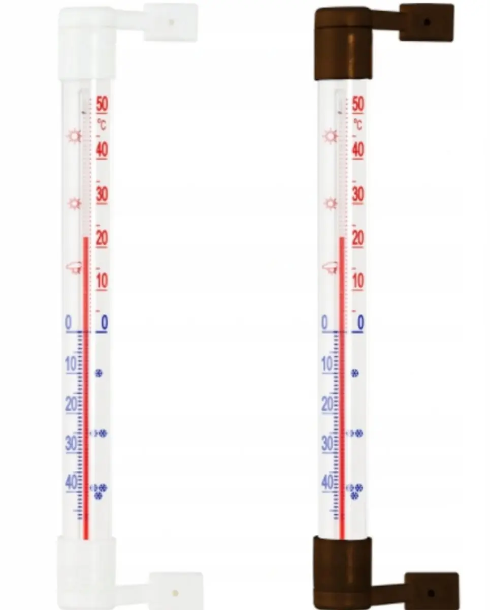 Browin Ronde Buitenthermometer Zelfklevend UV-bestendig Wit