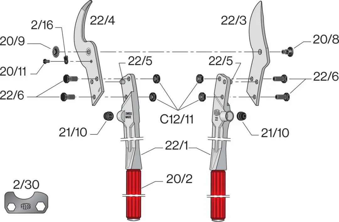 Felco FELCO 22 Takkenschaar - 45mm - afbeelding 6 van 6