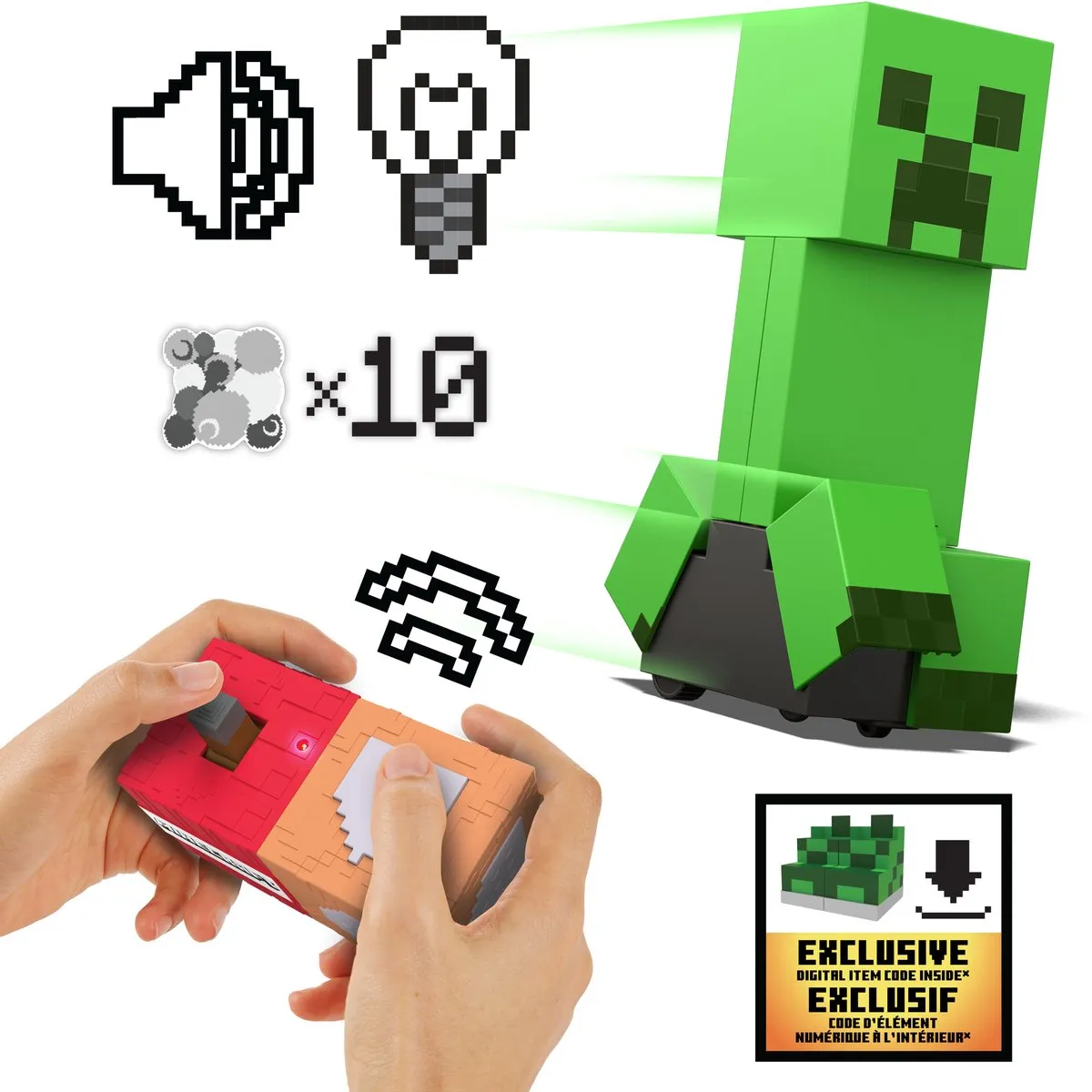 Mattel Minecraft Exploding Creeper RC Speelgoed 30cm - Multicolor