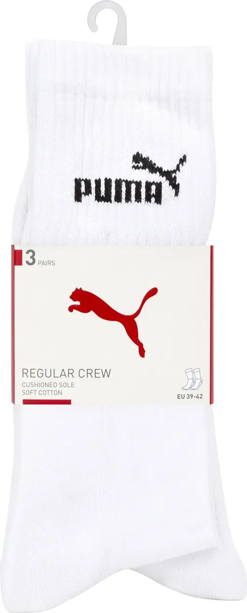 PUMA Crew Sokken 3 Stuks - Wit