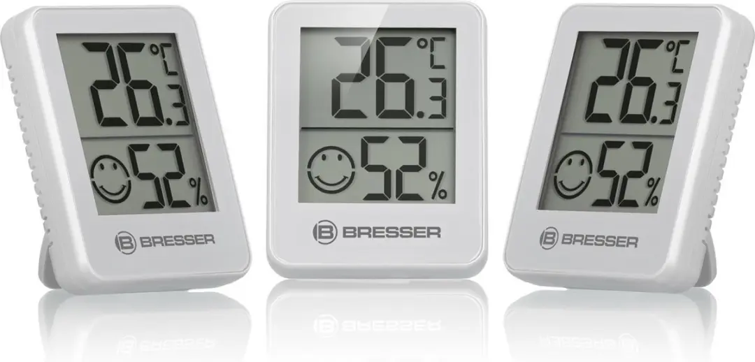 Bresser ClimaTemp Hygro Indicator Set 3 Thermo-/Hygrometers - Wit